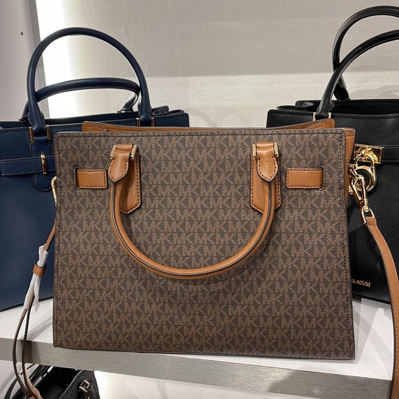 Michael Kors Hamilton Meidum Satchel Shoulder Crossbody 
Brown - Picture 6 of 16